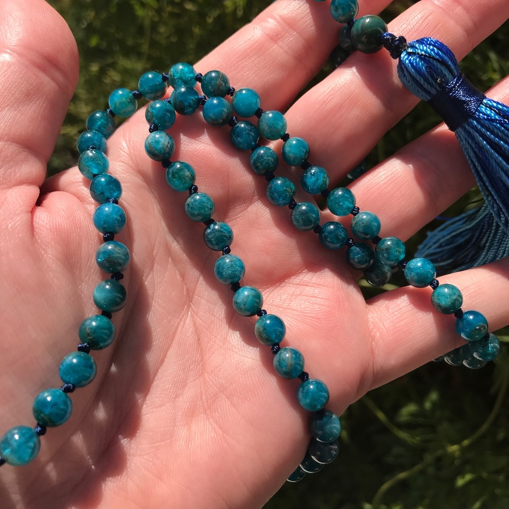 Teal Apetite Mala with Tassel